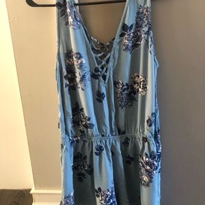 Kendall and Kylie Blue Floral Romper